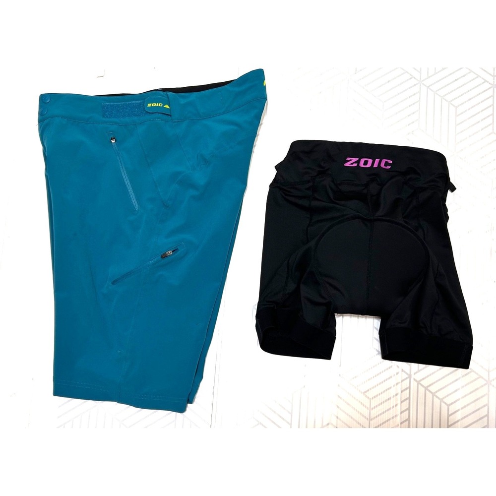 ZOIC Navaeh Essential Liner Womens size Medium Mountain Bike Shorts Teal v